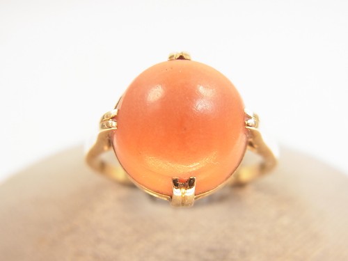 Schöner korallen ring 585 - korallen,