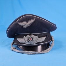 Schirmmütze Luftwaffe Offizier Fundzustand entnazifiziert