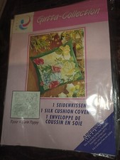 Seidenkissen Rose+Corn Poppy 