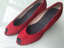 Wildleder Pumps in ROT Größe