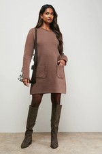 Oasis Mokka Strickkleid Damen