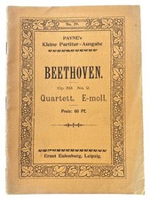Beethoven Streichquartett Op. 59 Nr. 2 Partitur Eulenburg Taschenbuch Deutsch