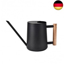 IMEEA 1L Gießkanne Zimmerpflanzen ，Schwarze Gießkanne Bewässerung Edelstahl In-O