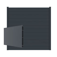 Alu Sichtschutzzaun WPC