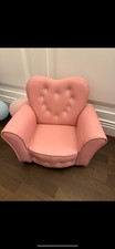 kindersessel mädchen Rosa mit Glitzer knöpfen 