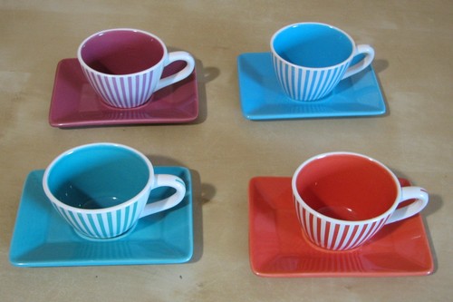 Set von espresso tassen mit - von, espresso-tassen