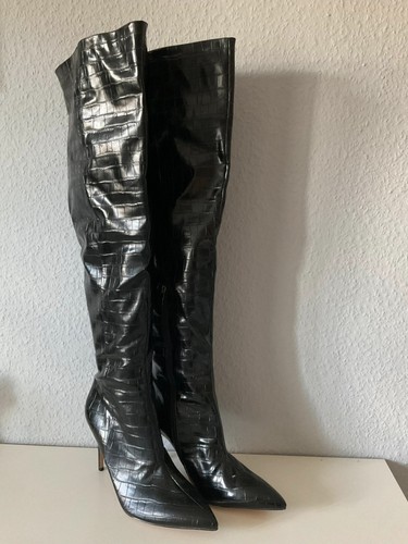Overkneestiefel 46 kroko - overkneestiefel,