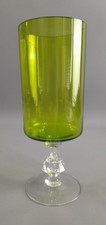 Vintage kelch glas klar grün - glas, klar/grün
