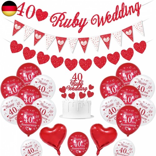 Rubin hochzeit deko 40 - rubin,