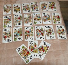 Antikes Kartenspiel, 54 Tarock Karten, Ferd. Piatnik & Söhne, Wien, gut erhalten