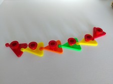 Geburtstags Kerzenhalter Alt Vintage 80er Dreiecke Bunt Rar Sammler DDR?