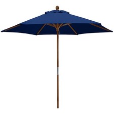anndora Sonnenschirm Landhausschirm Balkonschirm Dunkelblau  2,1 m rund B-Ware