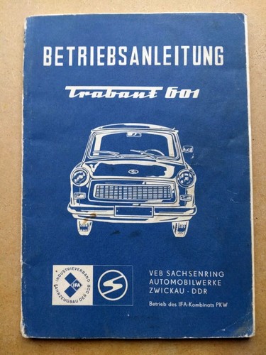 Trabant 601 betriebsanleitung - 601,
