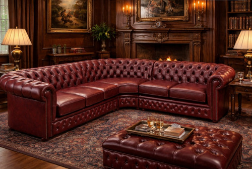 Chesterfield eckgarnitur - chesterfield,