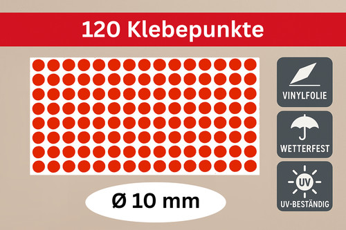120 klebepunkte 10mm rund - klebepunkte,