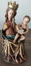 Madonna Holz handgeschnitzt Schnitzerei Kaslatter Südtirol Jesuskind Maria 