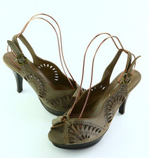 Sandalette Gr. 41 Taupe Damen