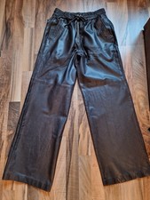 Zara butterweiche Echtleder-Hose Lederhose Jogginghose Cargo Gr. S/M braun Lamm