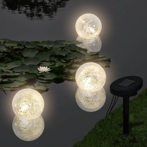 Led solar kugellampe kugel - 3x,