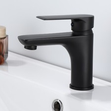 ZXC Niederdruck Waschtischarmatur, moderne Badarmatur für Waschbecken in Schwarz