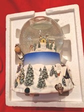 Partylite P7922 Olde World Village Teelichthalter rar Schneekugel Spieluhr