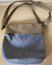 Hand Tasche PRATO geräumig Gebraucht Grau/Braun