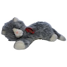 Vintage Tchibo Katze Mia von der Mäuseburg, grau Kuscheltier 42cm Gebraucht