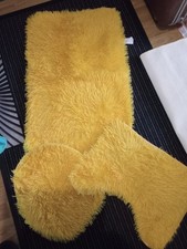 Badezimmermatte 3tlg.  Flauschig gebraucht Gelb 75cm x 50cm