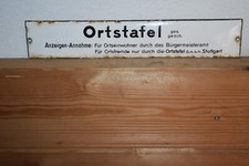 Altes Emailschild 30er Jahre,Ortstafel,Anzeigen-Annahme,Stuttgart,Original,Retro