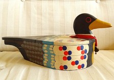 Originelle Dose Schachtel Aufbewahrung Box ENTE Holz bemalt groß Kunsthandwerk