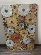 Bild 3D Gold Blattgold 120x80 Kunstharz  100% Handarbeit Unikat