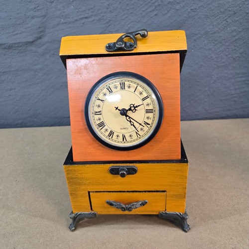 Vintage tischuhr holz klappbar - vintage,