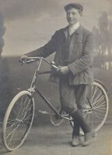 CDV Foto 1.WK deutscher Radfahrer mit Rennrad von Hans Weis Memmingen