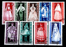 Trachten  -  gestempelter Satz von  Ungarn,  297,