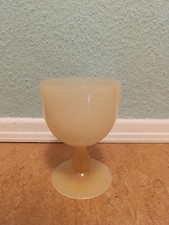 Murano Opalglas Schale Gelb Dekoschale Italien Fussschale 19 X 12,5CM Opalinglas