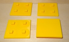 F636 Fischertechnik 38266 Statik 4 Bauplatten 30x30 in gelb mit Zapfen