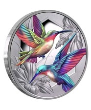 Hummingbird - Kolibri Niue Island 1 oz Silber PP 2025 Coloriert 