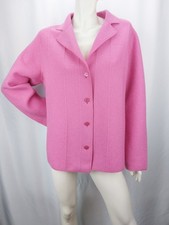 LUCIA Leichte Blazer Jacke Walkstoff 100 % Schurwolle Gr. 46 XXL Rosa