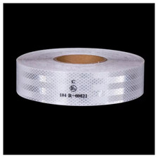 Reflektorfolie Reflektorband Selbstklebend Warnaufkleber Warnfolie Weiß 3Mtrx5cm