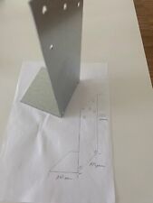 10 x Winkel L-Profil 250 x 100 x 100 mm 1,5 mm Stahl verzinkt + Bohrlöcher