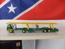 Siku 1:55 MB Atego Tandem Hängerzug Autotransporter Grün / Gelb_3419