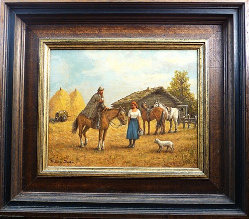 ölgemälde auf holz - auf,