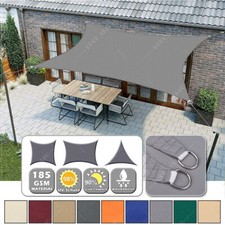 Sonnensegel WASSERDICHT Sonnenschutz Windschutz UV-Schutz Dreieck Rechteck PES