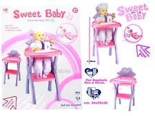 Hochstuhl für Puppen Set Pappa Baby-Puppen Groß Spiel Kind 2185583