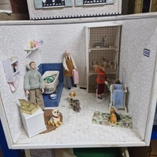 Puppenstubenmöbel Hundepflegebox, Puppen, Tiere Komplettset Maßstab 1:12