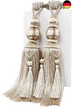 Vorhang Raffhalter für Großen Vorhänge 2 Stück, Quaste Vorhang Raffhalter Seil f