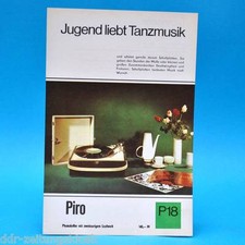 Piro Phonokoffer DDR 1968 | Prospekt Werbung Werbeblatt DEWAG P18 B