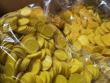 2250 Stück Wertmarken Chips Einkaufswagenchips Pfandmarken Biermarke Event GELB