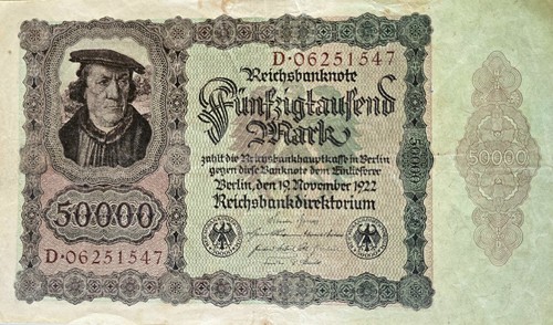 000 reichsmark schein 1922 - 50,
