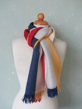 Johnstons  Schal bunt 67cm ohne Fransen 100% Wolle